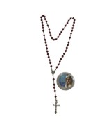Rosario Virgen de Fatima Petalo Rosa 6 mm (Madera y Metal)