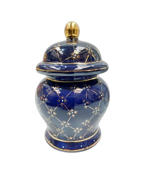 Sopera Porcelana Jimagua 18 x 10 cm (Azul con dorado)