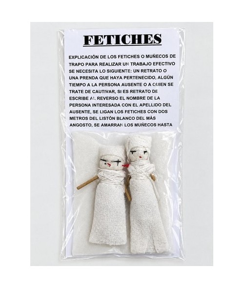 Amuleto Fetiches Pareja del Amor (Blanco) (Quitapenas) (Atraer) (Con Explicacion)