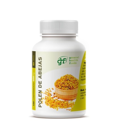 Polen de abejas comprimidos de GHF es un complemento alimenticio a base de polen de abejas, una sustancia muy nutritiva al ser 