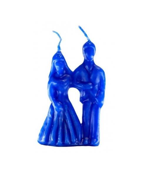 Vela Parejita Matrimonio 10 cm (Azul)