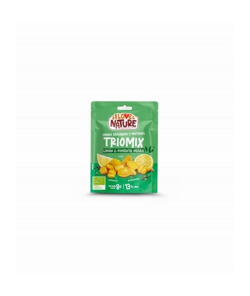 Snack ecológico delicioso y sabroso, elaborado con 79% de legumbres: garbanzos, habas y altramuces. Procedente de prácticas reg