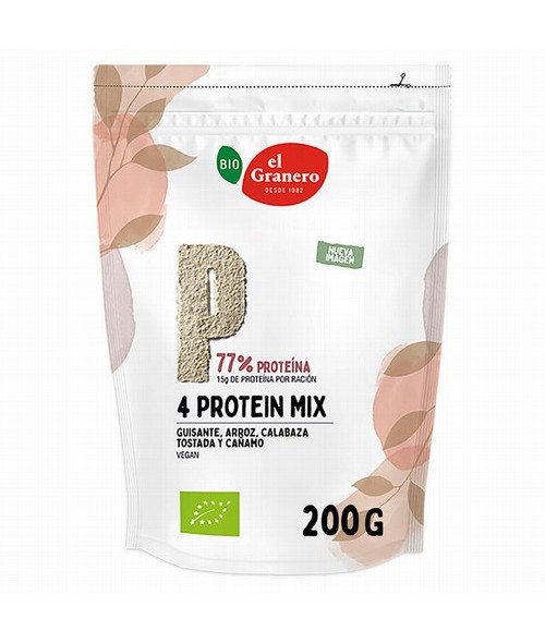Mix Proteínas (Guisante, Arroz, Calabaza Tostada y Cáñamo) Bio de El Granero Integral Es utilizado tradicionalmente ayudará a c