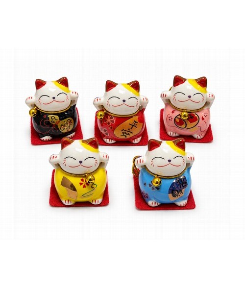 IN.MANEKI NEKO SET GATOS SUERTE 5 CM.