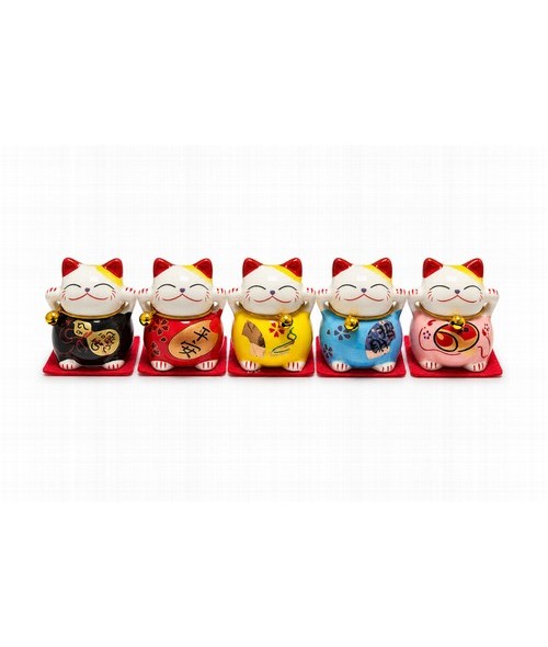 Surtido de 5 Maneki-neko de colores en resina para tiendas de regalos y revendedores
Descripción


Set de 5 figuritas Manek
