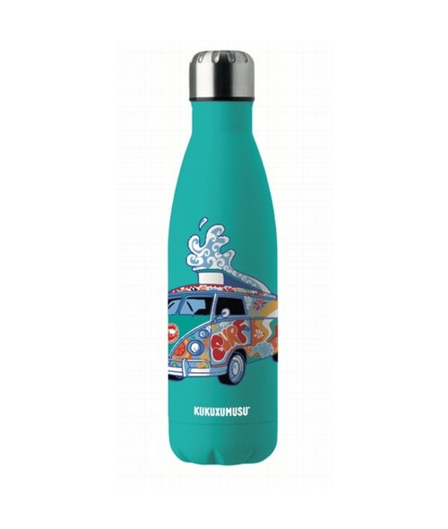 Botella de acero inoxidable 0,50l Furgosurf. Llévala siempre encima, te sacarás de más de un apuro.