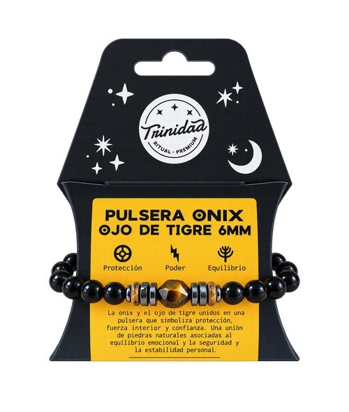 TRI.PULSERA ONIX OJO TIGRE 6 MM