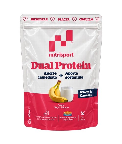 NS.DUAL PROTEIN WHEY CASEINA YOGURT PLATANO 400 GR.