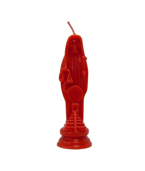 Vela con figura de Santa Muerte
Aproximadamente 5 pulgadas de alto
Perfecto para rituales