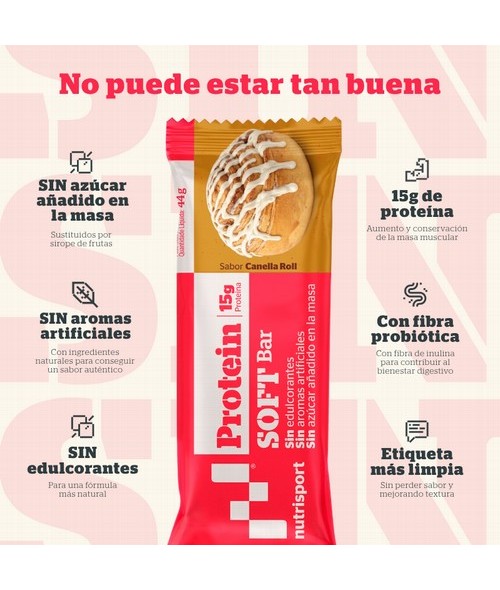 NS.PROTEICAS SOFT CANELA ROLL 25 BARRITAS NEW