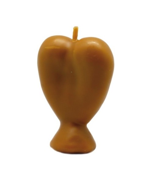 MS.VELA CORAZON 9 CM. MIEL