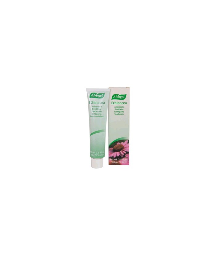 Dentífrico de Echinacea a base de extractos de plantas
frescas y aceites esenciales. Limpia profundamente sin
dañar el esmalt