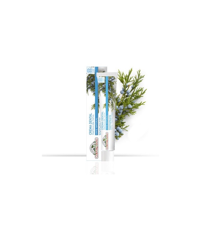 100% NATURAL ECO BIO COSMETIC ICEA.
La crema dental de Corpore Sano Protección Total está elaborada a base de ingredientes n