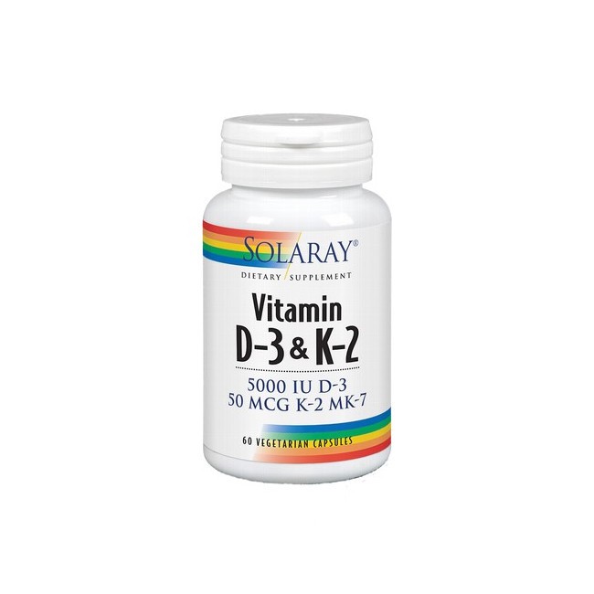 Solaray Vitamin D3 + K2 es un complemento alimenticio que combina dos nutrientes clave para la salud ósea
La vitamina D3 es es