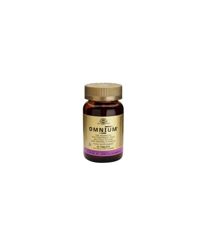 Omnium® Comprimidos
Fórmula avanzada de fitonutrientes rica en multivitaminas y mineral
APTO PARA VEGANOS · SOY FROM NATURE

