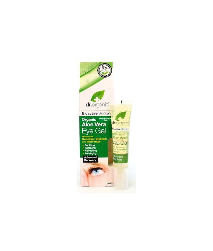Aloe Vera Eye Gel
Este gel orgánico de Aloe Vera es muy rico en
nutrientes, enzimas, polisacáridos, tiene potentes
propiedad