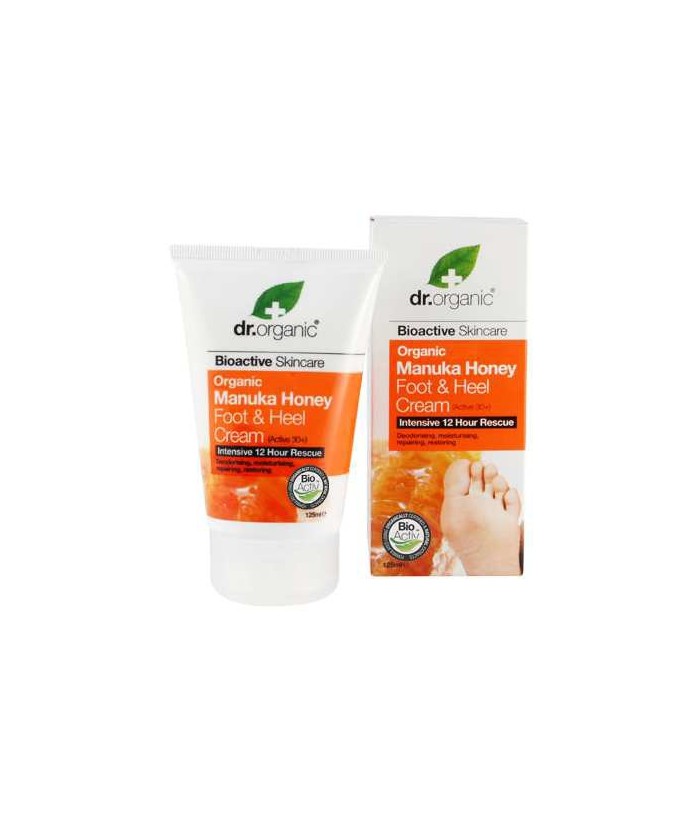 Manuka Honey Foot & Heel Cream
Mezcla de Miel de Manuka Orgánica, Aloe Vera,
Aceite de Oliva, Propóleos, Aceite de Girasol,
