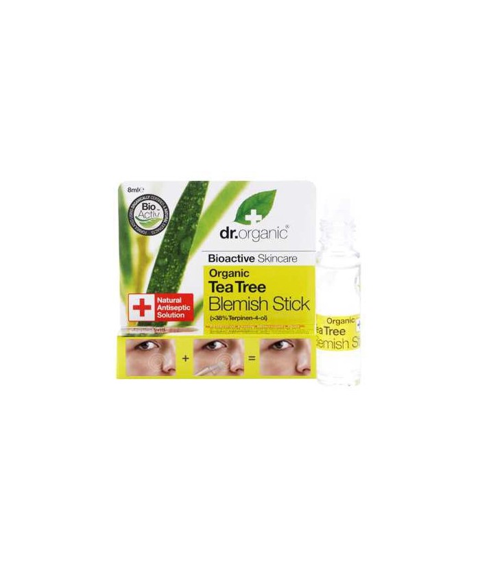 Tea Tree Blemish Stick
Con su presentación en roll on es fácil de
usar, el Dr. Organic Tea Tree Blemish
Stick es una solució