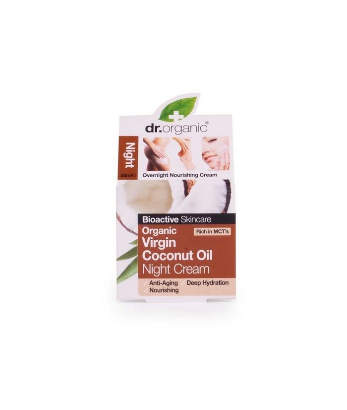 Virgin Coconut Oil Night Cream
Crema de rescate hidratante de noche con aceite de coco virgin
orgánico. Esta rica y nutritiva
