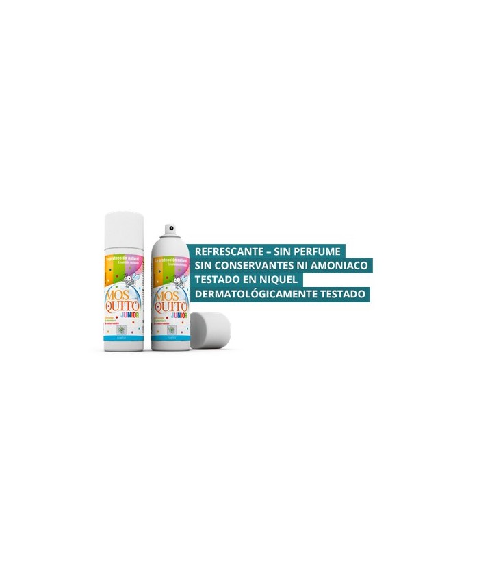 MOS ¡QUITO! Junior presenta una fórmula delicada, no agresiva.  Contiene Eucalyptus Maculata Citriodora, tit. 75% en paramentha