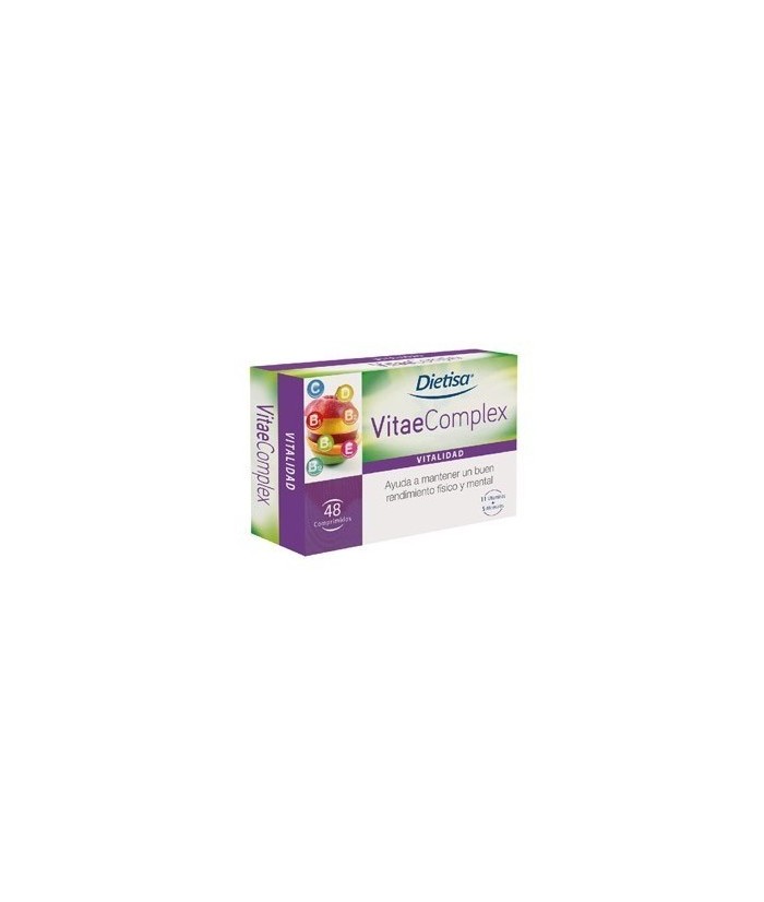 Dietisa VitaeComplex un complemento alimenticio con una fórmula equilibrada de vitaminas y minerales esenciales en cantidades ó