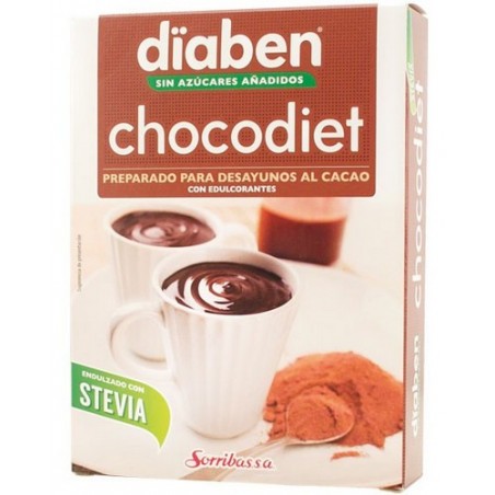 Chocodiet es un  preparado alimenticio al cacao para desayunos y meriendas que ha sido endulzado con el edulcorantes de origen 