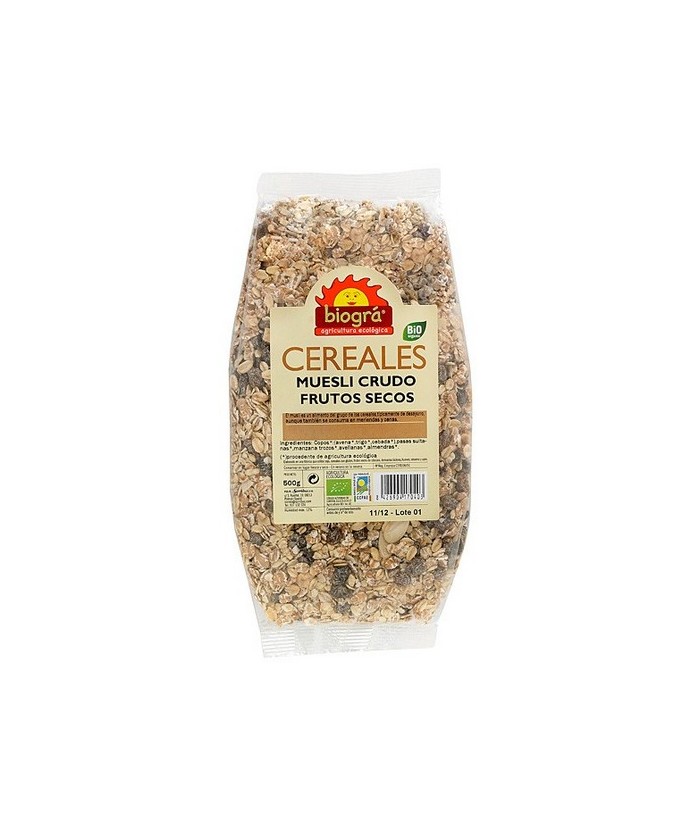 BIO.MUESLI CRUDO FRUTA.SECOS 500 Gr