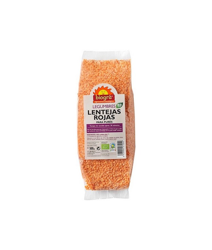 BIO.LENTEJAS ROJAS 500 Gr