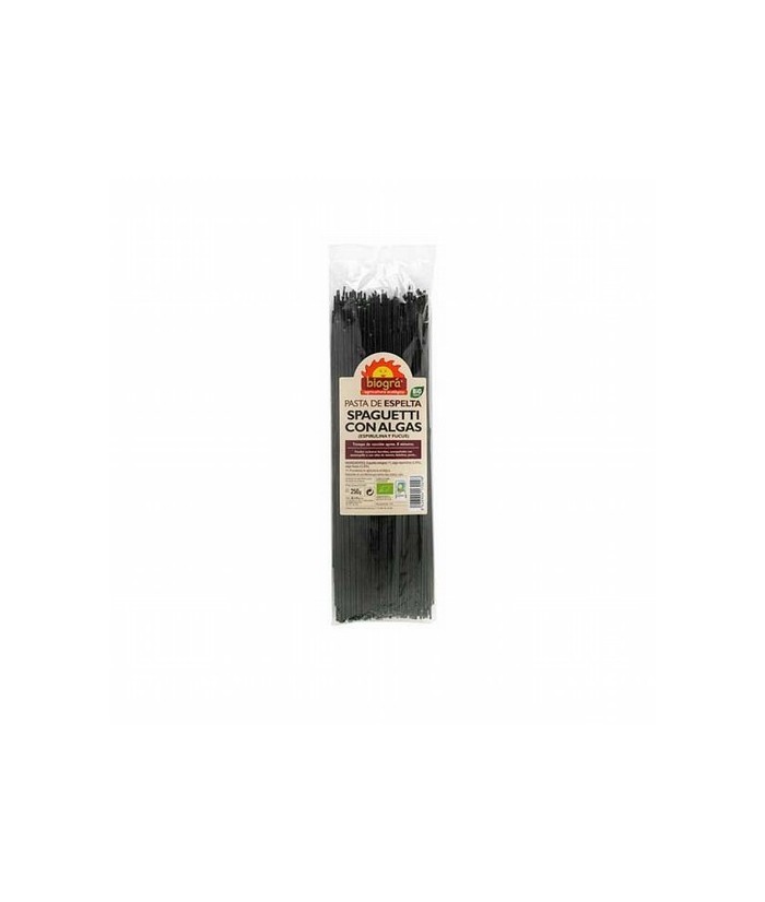 Spaguetti con algas (espirulina y fucus)

Pueden cocinarse hervidos, acompañados con mantequilla o con salsa de tomate, boloñ