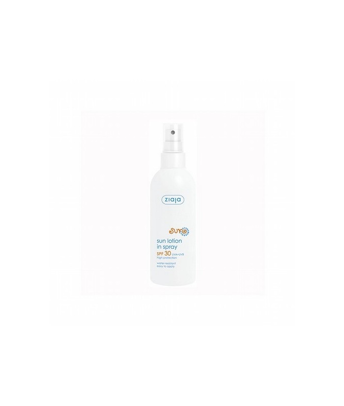 Protector solar en spray con factor de protección SPF 30 UVA+UBV. 
Protector solar en spray con factor de protección SPF 30 UV