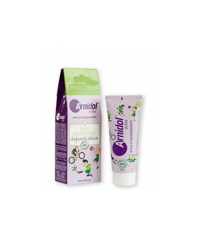 Arnidol® Active Gel masaje con ingredientes de origen natural y ecológico, es una solución ideal para niños mayores de 3 años q