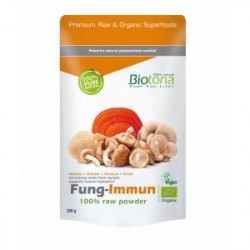 Biotona Bio Fung-Immun Raw es un sublime complex de polvos 100% naturales y biológicos de micelios de setas. Compuestos de seta
