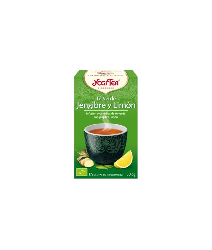 YG.YOGI TE VERDE   JENGIBRE Y LIMON BIO 17 sobres