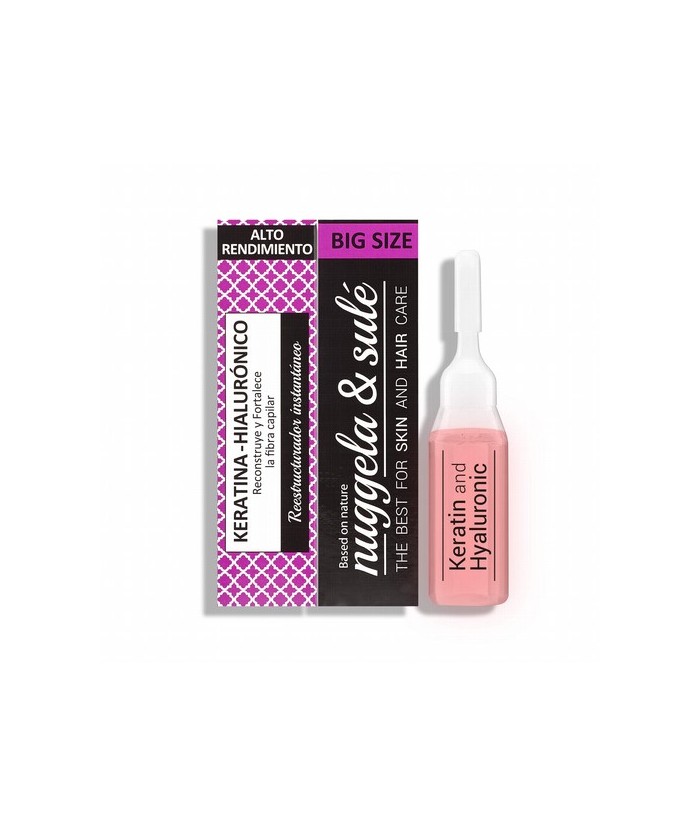 Keratina-Hialurónico Ampolla 10ml Nuggela & Sulé para 2 ó 3 aplicaciones
PARA HOMBRES Y MUJERES

Formula especial a base de 