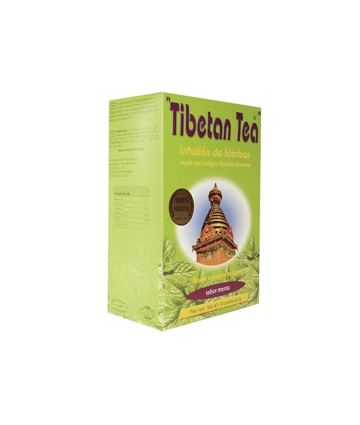 DESCRIPCIÓN DEL PRODUCTO
Tibetan Tea con Sabor a Menta Combinación de hierbas naturales, según una antigua fórmula tibetana. L