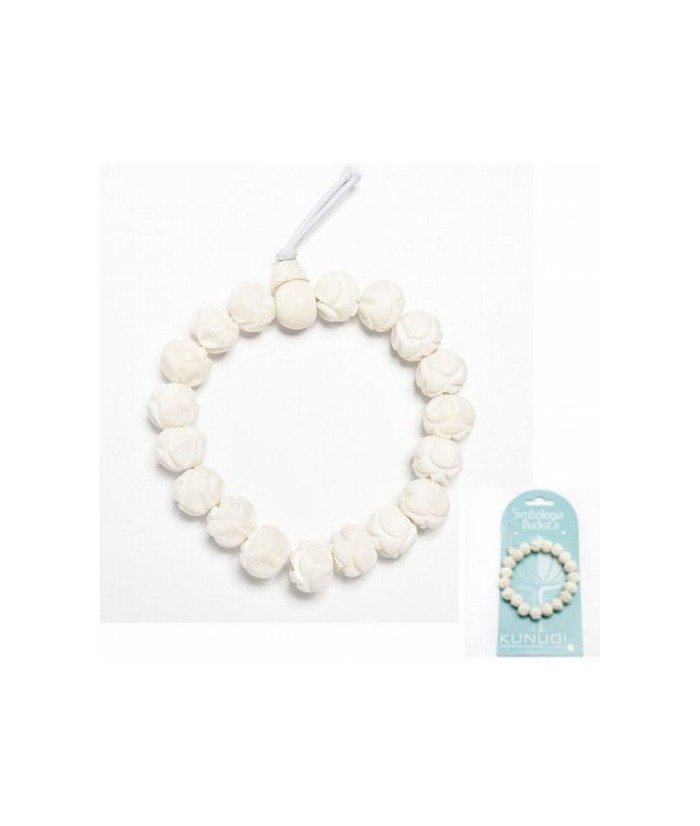 KU.PULSERA HUESO FLOR DE LOTO