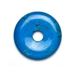 Donut de Howlita Azul de unos 35 mm. de diámetro aprox.