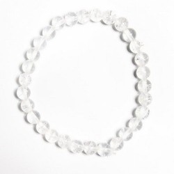 Pulsera Bola 8 mm Cristal de Roca.