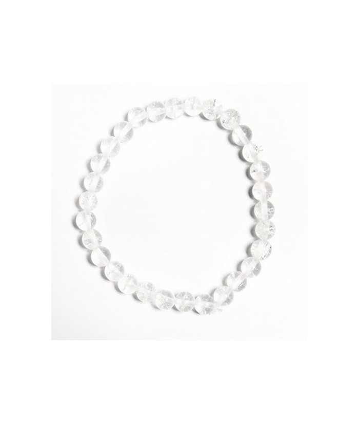 Pulsera Bola 8 mm Cristal de Roca.