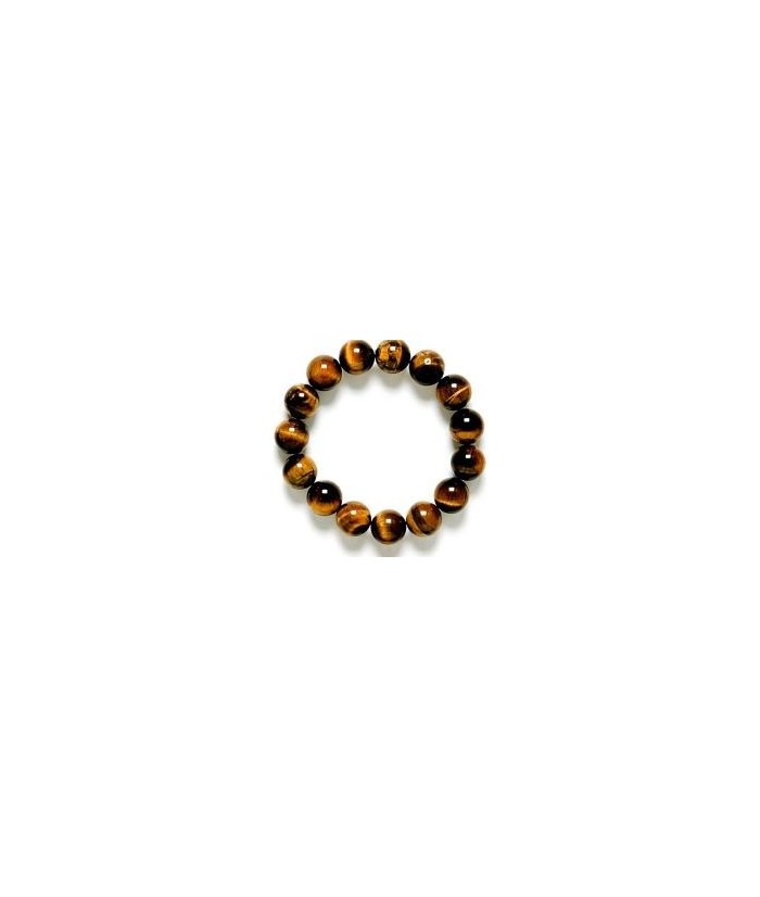 Pulsera de bolas de Ojo de Tigre pulida de 16 mm.
Engarce de goma elástica.