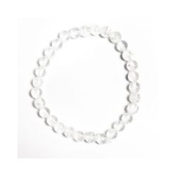 Pulsera Bola 6mm Cristal de Roca.