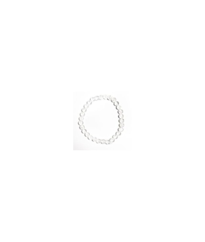 Pulsera Bola 6mm Cristal de Roca.