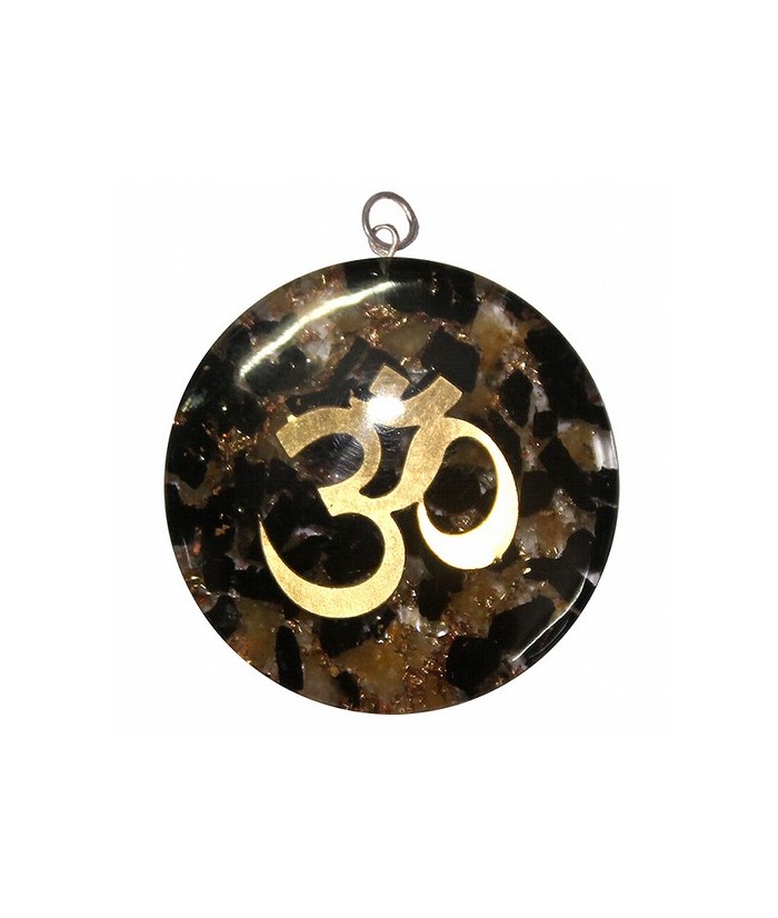 Colgante de Orgonita Om. Montado en Turmalina y Jaspe Amarillo.
Artículo procedente de India.
ENGARCE PLATA
