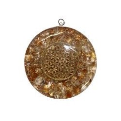 Colgante de Orgonita flor de la vida. Montado en Citrino.
Artículo procedente de India.
ENGARCE PLATA