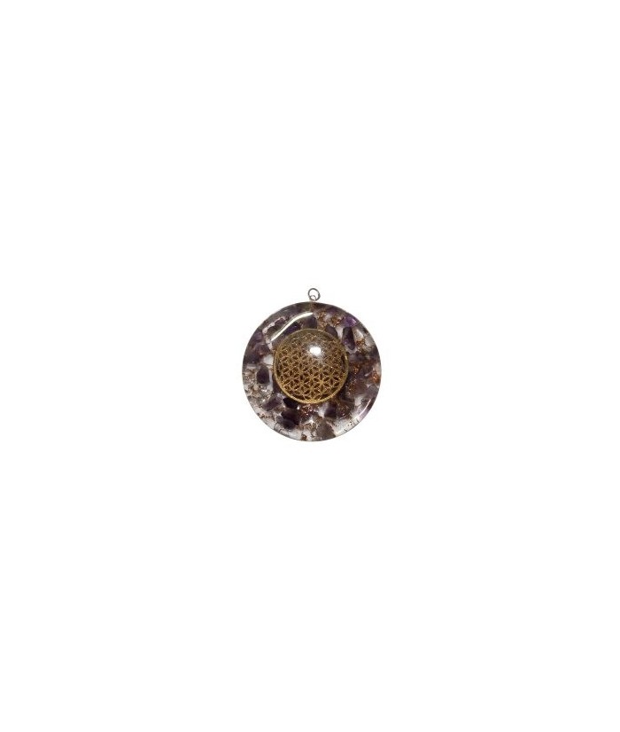 Colgante de Orgonita flor de la vida. Montado en Cuarzo y Amatista.
Artículo procedente de India.
ENGARCE PLATA