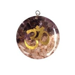 Colgante de Orgonita Om. Montado en Amatista y Cuarzo Rosa.
Artículo procedente de India.
ENGARCE PLATA
