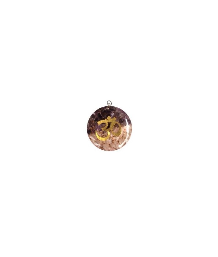 Colgante de Orgonita Om. Montado en Amatista y Cuarzo Rosa.
Artículo procedente de India.
ENGARCE PLATA