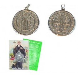 REVERSO CRUZ 
NIQUELADA
AMULETO San Benito
Este amuleto reproduce fielmente las antiguas medallas de San Benito donde aparec