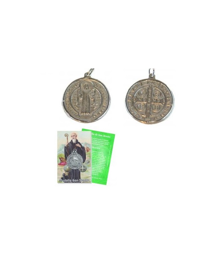 REVERSO CRUZ 
NIQUELADA
AMULETO San Benito
Este amuleto reproduce fielmente las antiguas medallas de San Benito donde aparec
