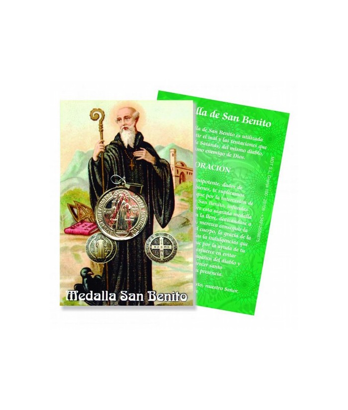 AMULETO San Benito
Este amuleto reproduce fielmente las antiguas medallas de San Benito donde aparece, rodeando la figura del 